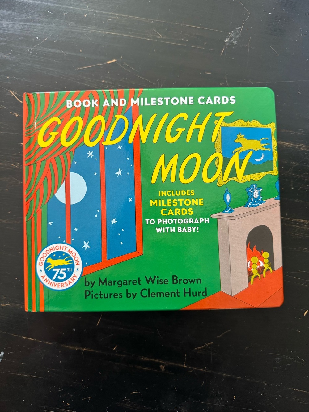 Goodnight Moon Board Book with Milestone Cards